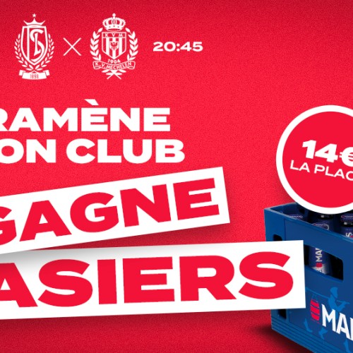 Kom naar Standard-KV Mechelen met uw sportclub !